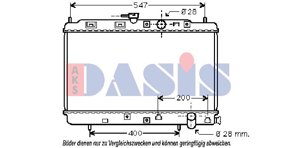 AKS DASIS radiatorius, variklio aušinimas 100340N